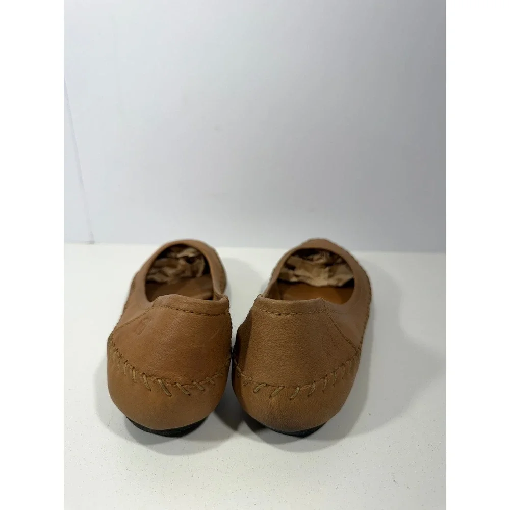 Born‎ Julianne Tan Leather Whipstitch Ballet Flats Shoes Womens 6.5 FMMC 6